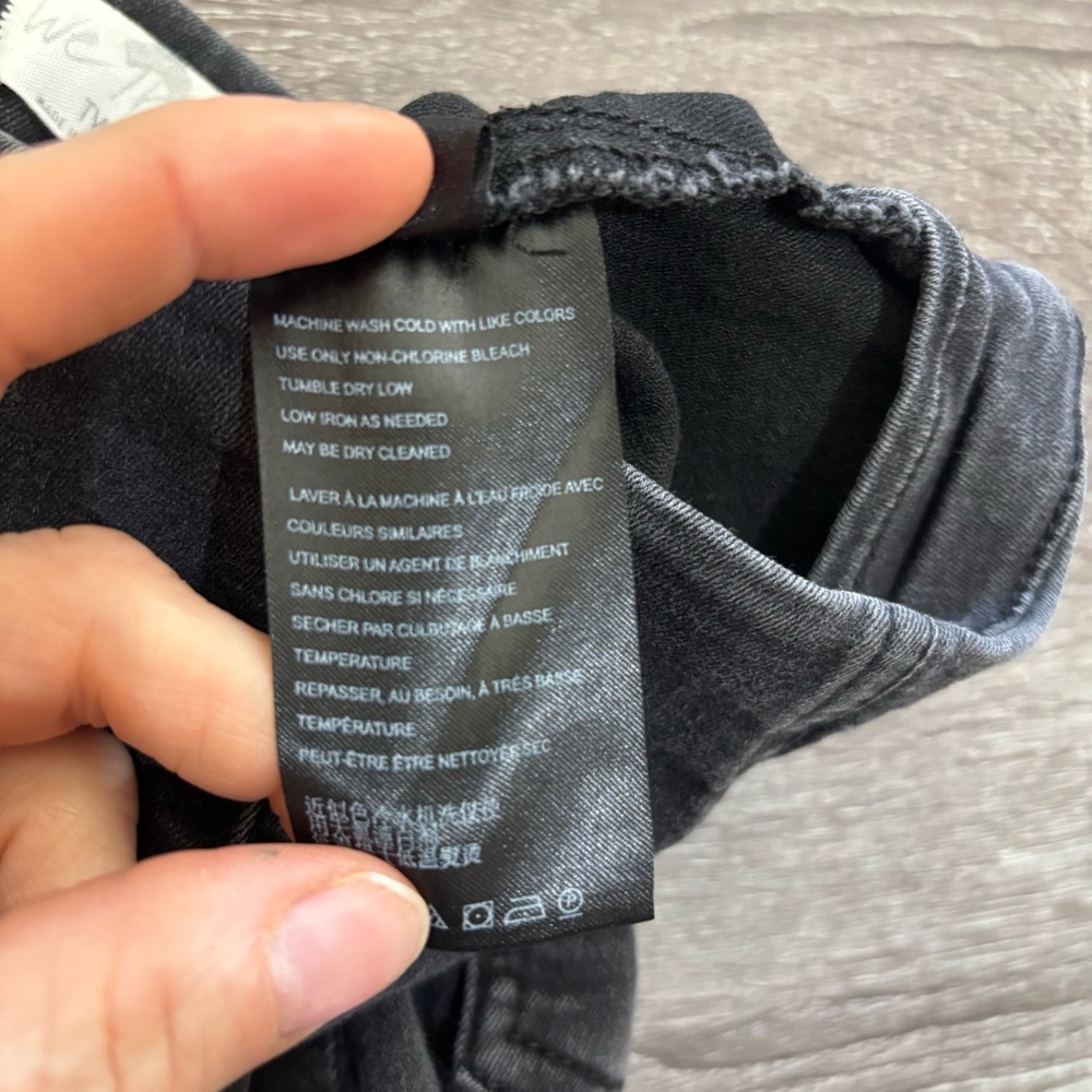 Free People | We the Free Feel Alright Pull On Skinny Jeans in Rinse Black Sz 25 - Picture 11 of 11